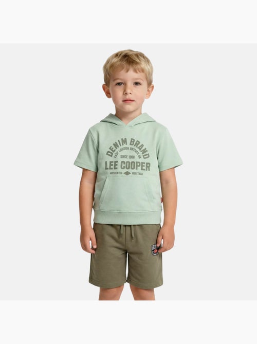 Lee Cooper - Completo bambino felpa con cappuccio a maniche corte e pantaloncini - Kiabi