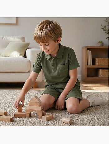 Lee Cooper - Completo bambino LEE COOPER composto da polo a maniche corte e pantaloncini coordinati