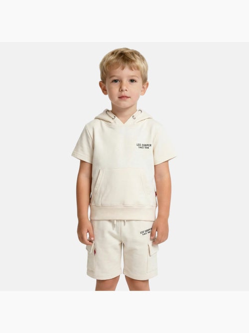 Lee Cooper - Completo bambino maglietta a maniche corte con cappuccio e pantaloncini - Kiabi