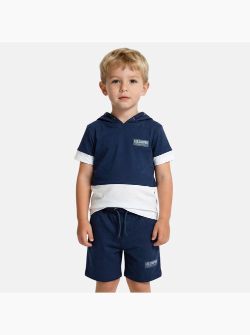 Lee Cooper - Completo bambino maglietta a maniche corte con cappuccio e pantaloncini - Kiabi