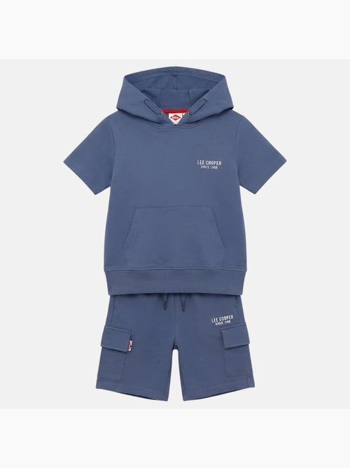 Lee Cooper - Completo bambino  maglietta a maniche corte con cappuccio e pantaloncini - Kiabi