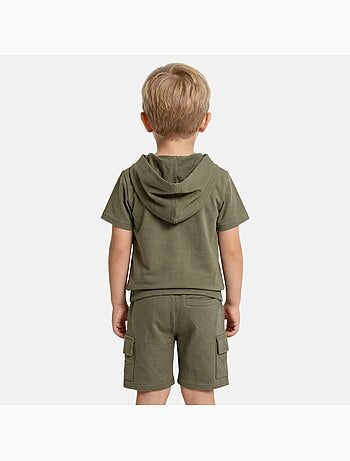 Lee Cooper - Completo bambino maglietta a maniche corte con cappuccio e pantaloncini
