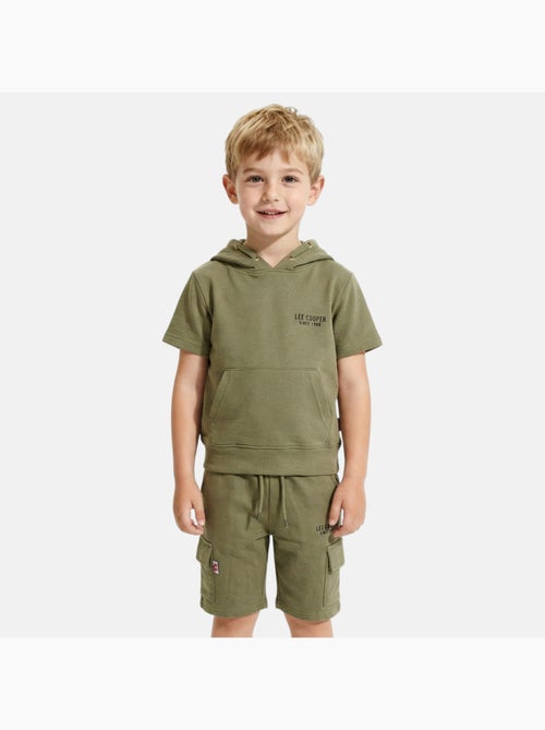Lee Cooper - Completo bambino maglietta a maniche corte con cappuccio e pantaloncini - Kiabi