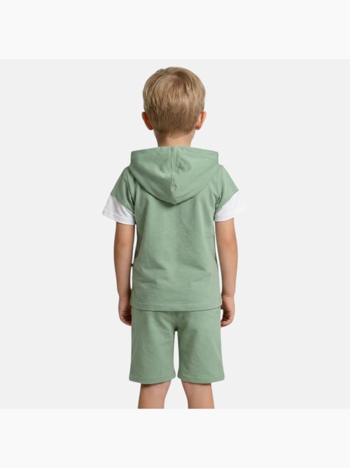 Lee Cooper - Completo bambino maglietta a maniche corte con cappuccio e pantaloncini - Kiabi