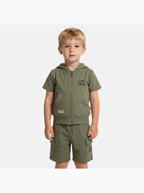 Lee Cooper - Completo bambino  maglietta a maniche corte con zip e pantaloncini - Kiabi