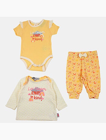 Lee Cooper - Completo body con maglietta a maniche lunghe e leggings neonato