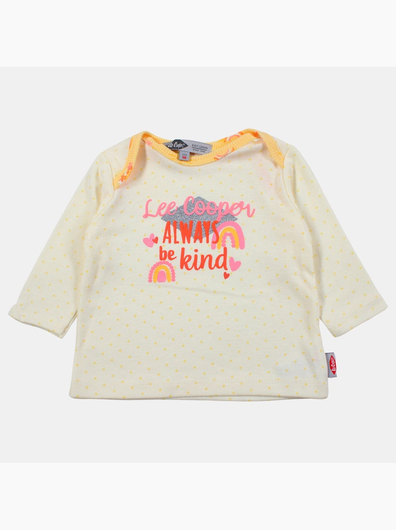 Lee Cooper - Completo body con maglietta a maniche lunghe e leggings neonato Bianco - Kiabi