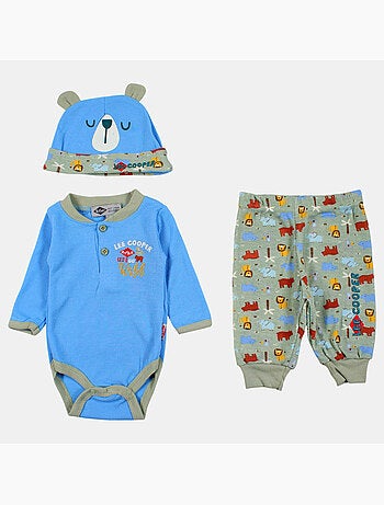 Lee Cooper - Completo body e leggings con cappellino neonato