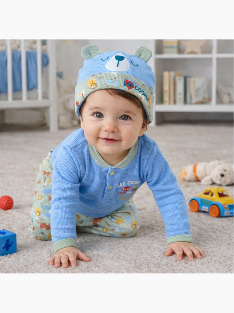 Lee Cooper - Completo body e leggings con cappellino neonato Blu - Kiabi