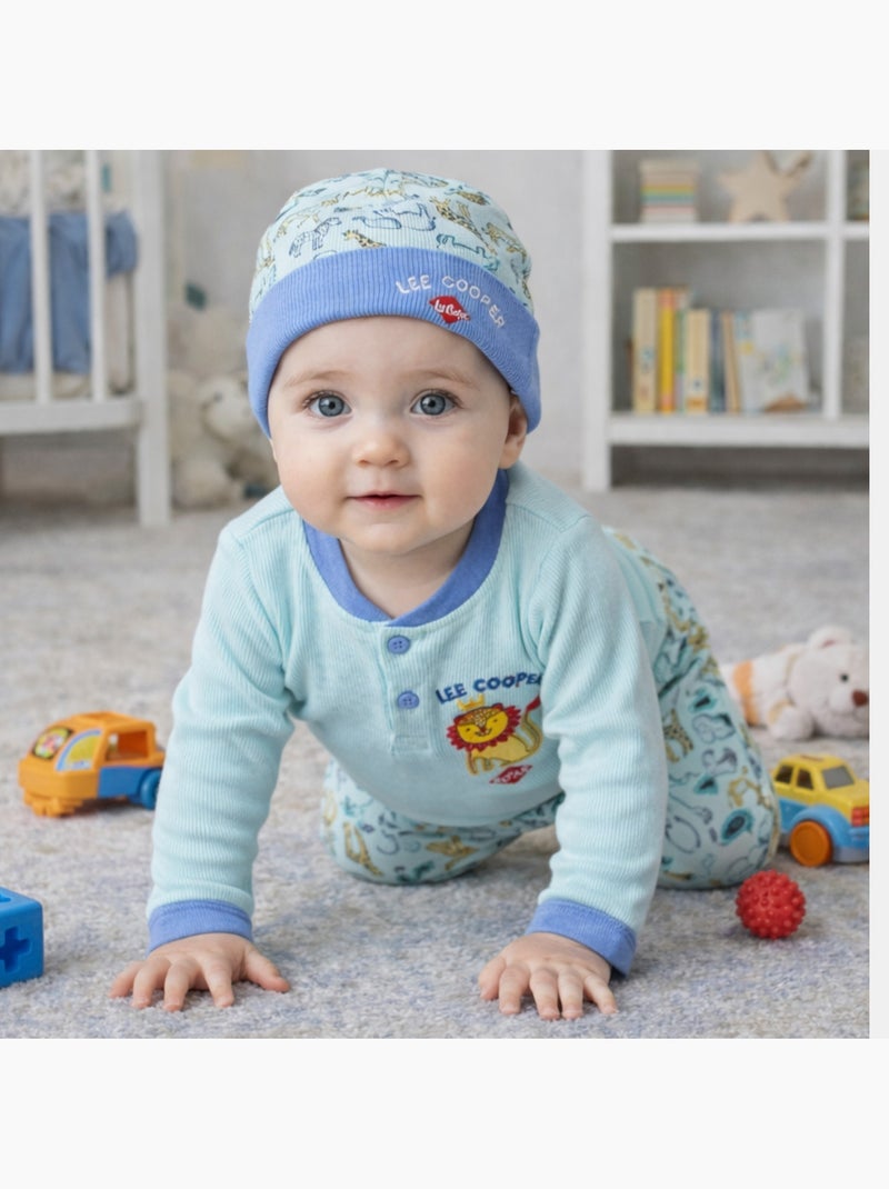 Lee Cooper - Completo body e leggings con cappellino neonato Blu - Kiabi