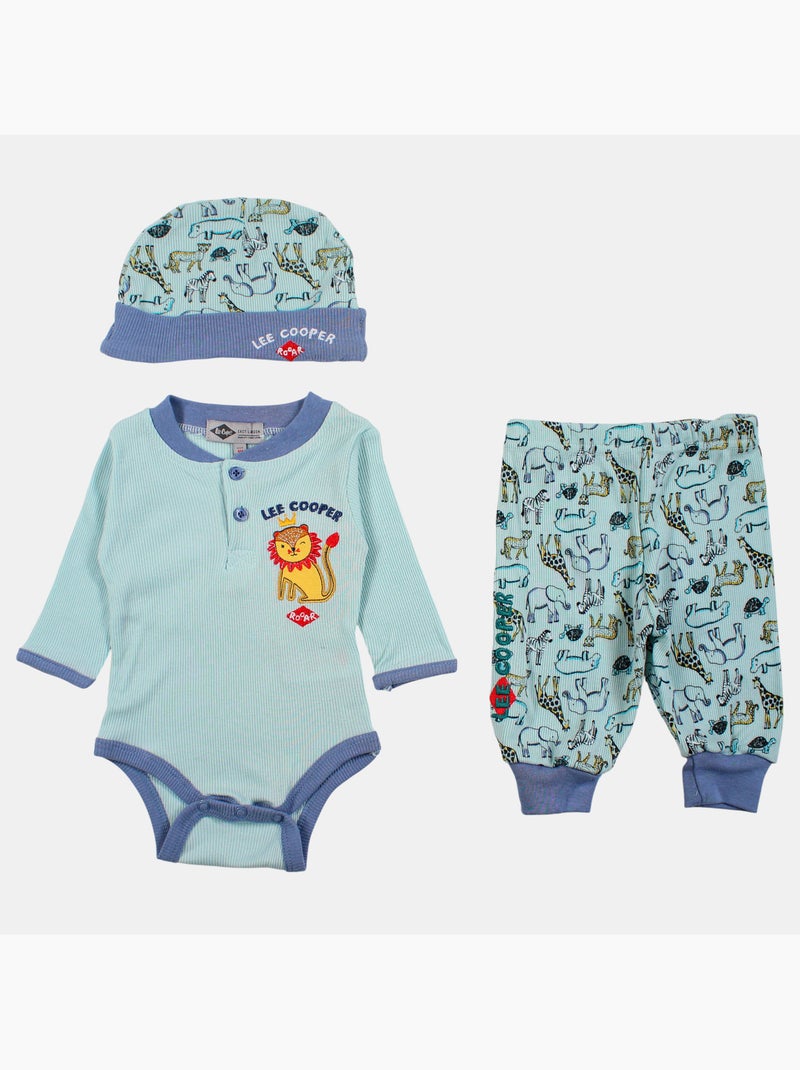 Lee Cooper - Completo body e leggings con cappellino neonato Blu - Kiabi