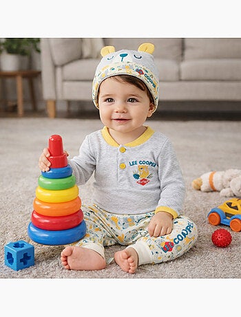 Lee Cooper - Completo body e leggings con cappellino neonato