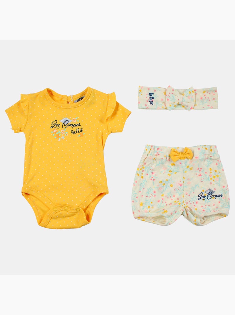 Lee Cooper - Completo body e short neonato Giallo - Kiabi