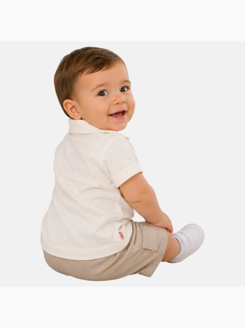 Lee Cooper - Completo camicia e short neonato bambino Beige - Kiabi