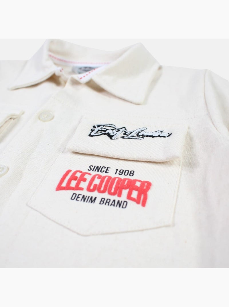 Lee Cooper - Completo camicia e short neonato bambino Beige - Kiabi
