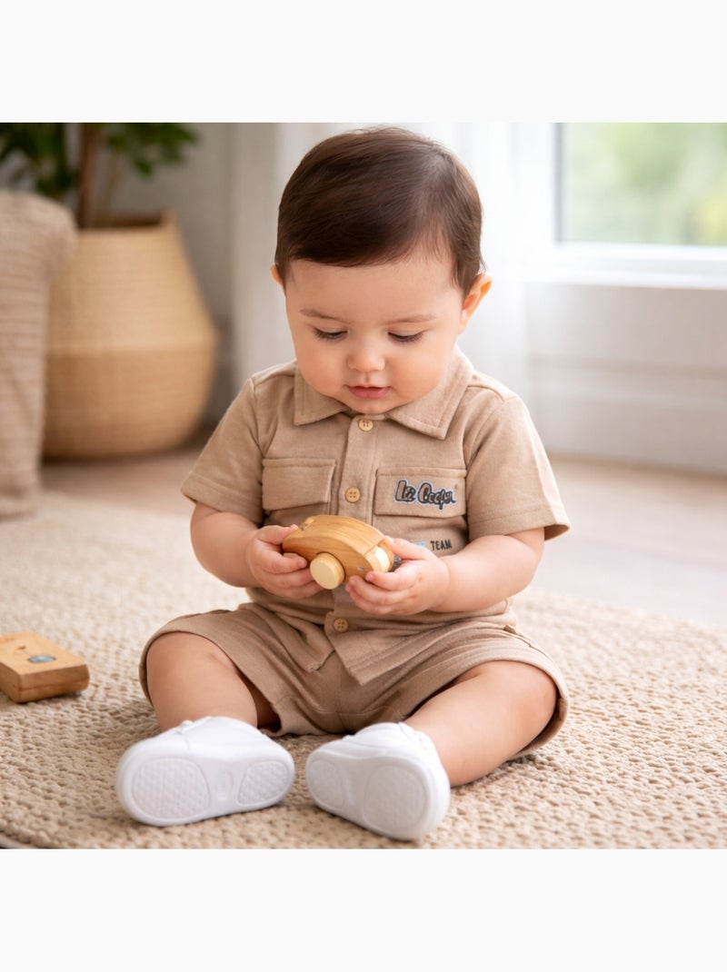 Lee Cooper - Completo camicia e short neonato bambino Beige - Kiabi