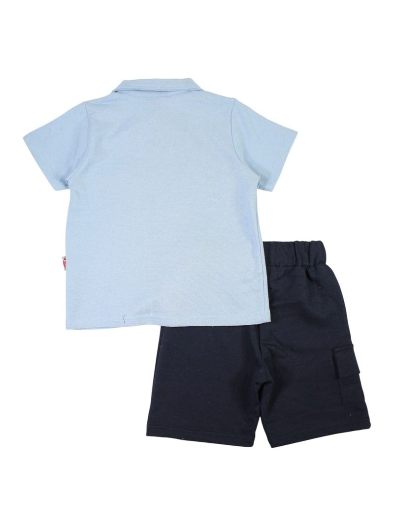 Lee Cooper - Completo camicia e short neonato bambino Blu - Kiabi
