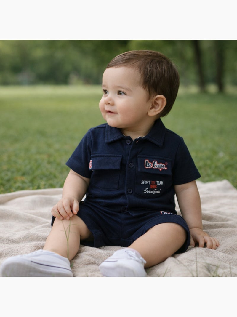 Lee Cooper - Completo camicia e short neonato bambino Blu marino - Kiabi
