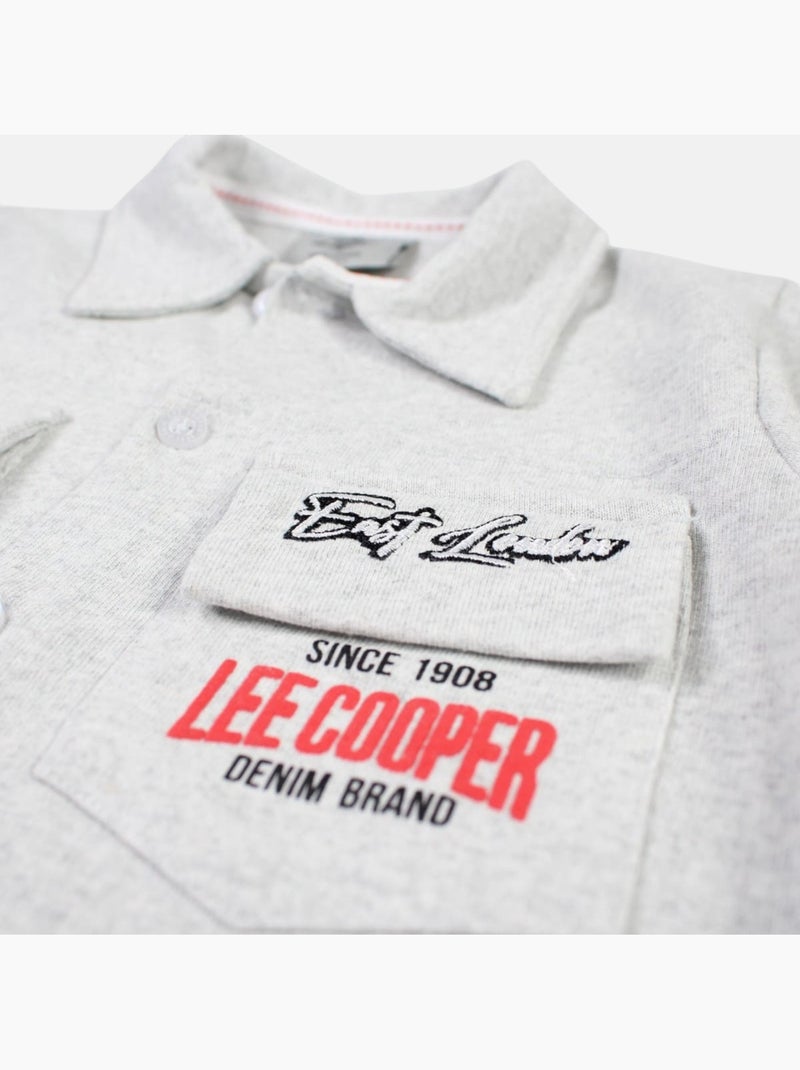 Lee Cooper - Completo camicia e short neonato bambino Grigio - Kiabi
