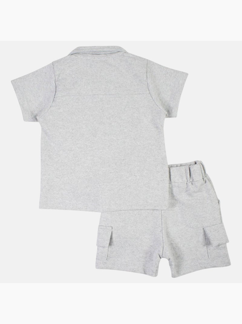 Lee Cooper - Completo camicia e short neonato bambino Grigio - Kiabi