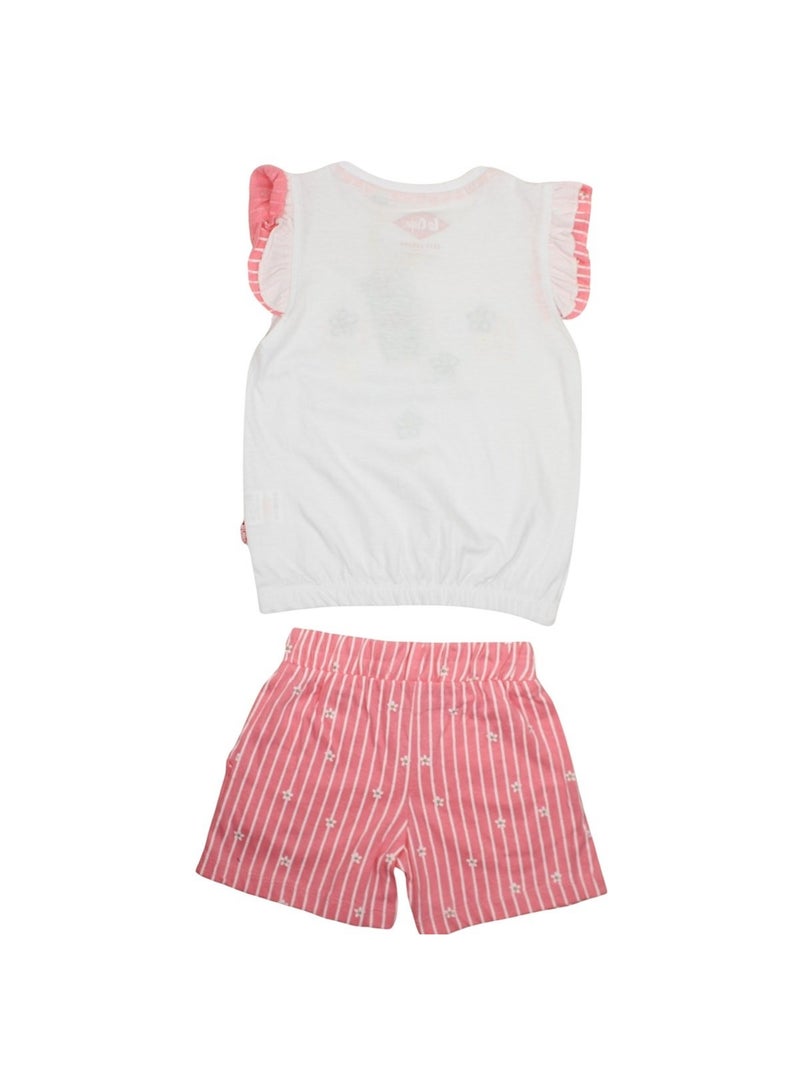 Lee cooper - completo composto da t-shirt e pantaloncini abbinati con fantasie Rosa - Kiabi