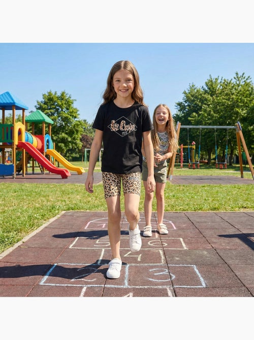 Lee Cooper - Completo da bambina t shirt a maniche corte e shorts con fantasia leopardata - Kiabi