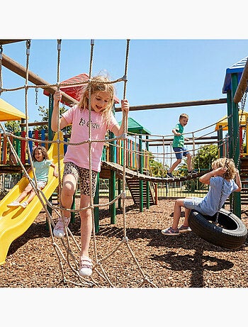 Lee Cooper - Completo da bambina t shirt a maniche corte e shorts con fantasia leopardata