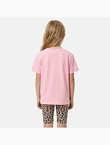Lee Cooper - Completo da bambina t shirt a maniche corte e shorts con fantasia leopardata