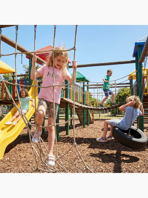 Lee Cooper - Completo da bambina t shirt a maniche corte e shorts con fantasia leopardata - Kiabi