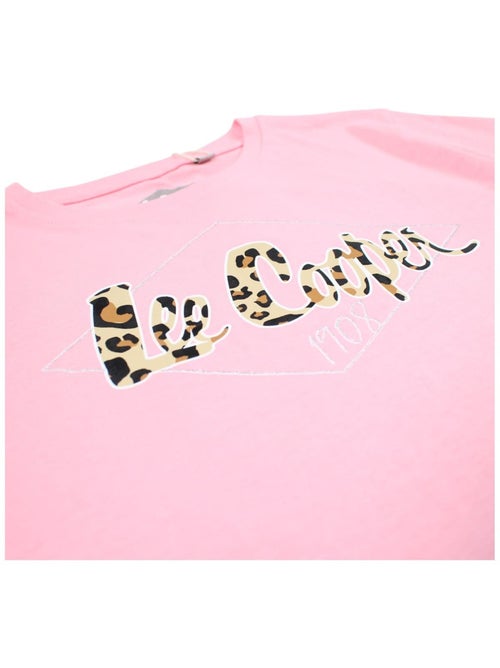 Lee Cooper - Completo da bambina t shirt a maniche corte e shorts con fantasia leopardata - Kiabi
