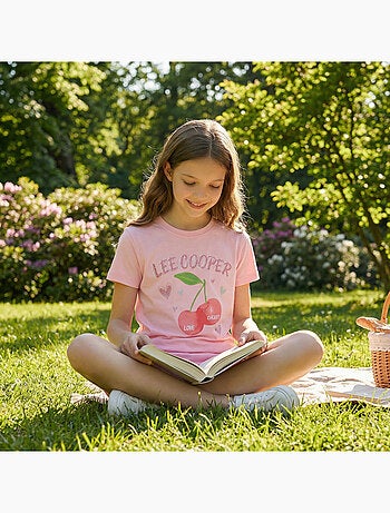 Lee Cooper - Completo da bambina t shirt a maniche corte e shorts