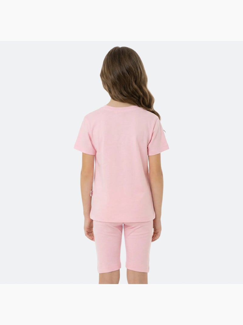 Lee Cooper - Completo da bambina t shirt a maniche corte e shorts Rosa chiaro - Kiabi