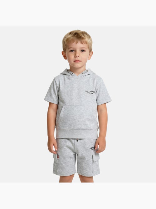 Lee Cooper - Completo da bambino felpa con cappuccio a maniche corte e bermuda - Kiabi