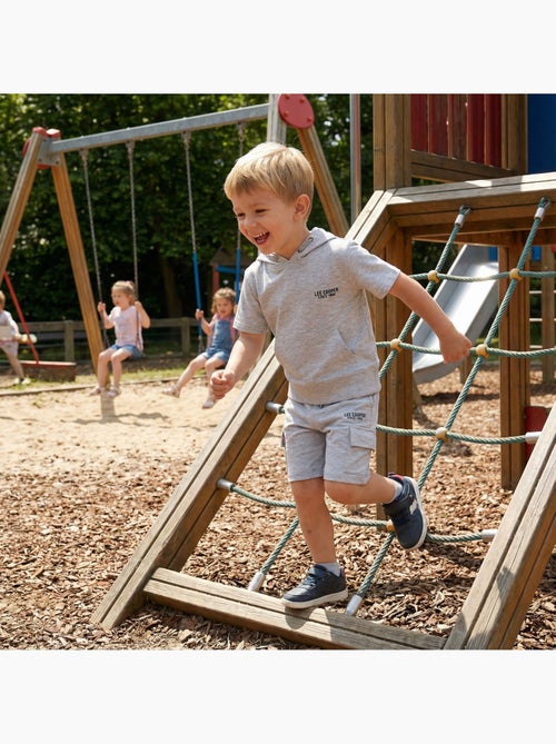 Lee Cooper - Completo da bambino felpa con cappuccio a maniche corte e bermuda - Kiabi