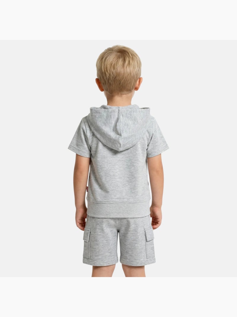 Lee Cooper - Completo da bambino felpa con cappuccio a maniche corte e bermuda Grigio - Kiabi