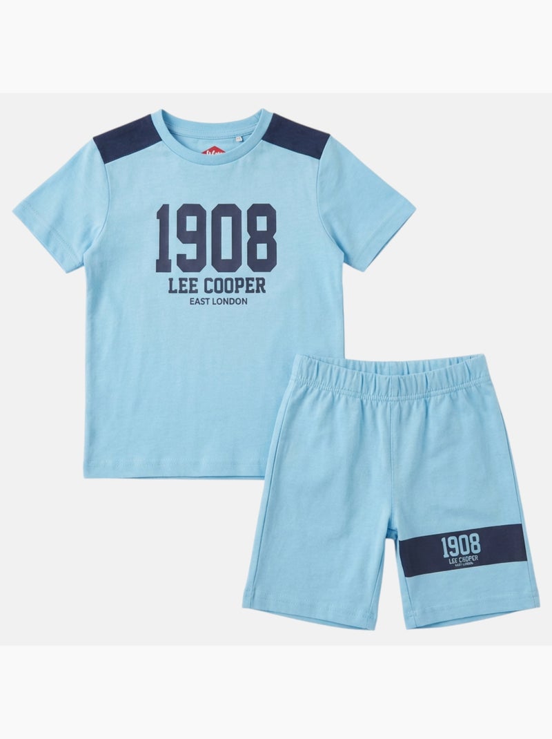 Lee Cooper - Completo da bambino t shirt a maniche corte e shorts Blu - Kiabi