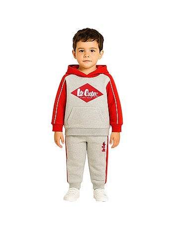 Lee Cooper - Completo felpa con cappuccio e pantalone jogging bambino