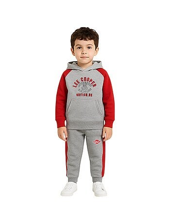 Lee Cooper - Completo felpa con cappuccio e pantalone jogging bambino