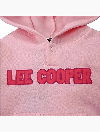 Lee Cooper - Completo felpa con cappuccio e pantalone jogging con piumino neonata