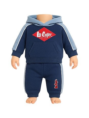 Lee Cooper - Completo felpa con cappuccio e pantalone jogging neonato bambino