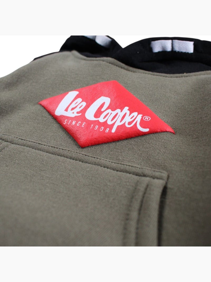Lee Cooper - Completo felpa con cappuccio e pantalone jogging neonato bambino Cachi - Kiabi