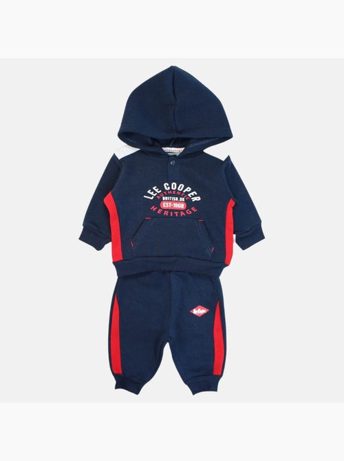 Lee Cooper - Completo felpa con cappuccio e pantalone jogging neonato - Kiabi Lee Cooper - Completo felpa con cappuccio e pantalone jogging neonato - Kiabi