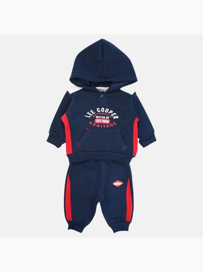 Lee Cooper - Completo felpa con cappuccio e pantalone jogging neonato Blu marino - Kiabi
