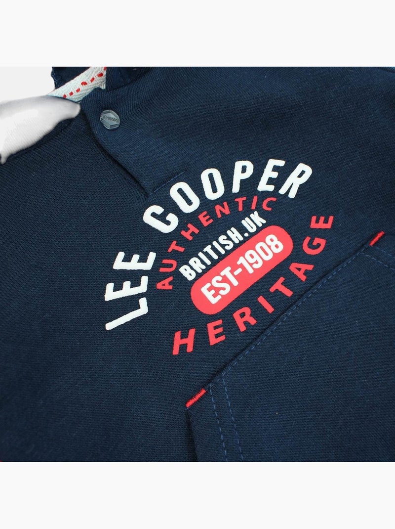 Lee Cooper - Completo felpa con cappuccio e pantalone jogging neonato Blu marino - Kiabi