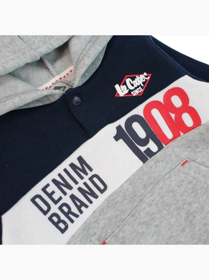 Lee Cooper - Completo felpa con cappuccio e pantalone jogging neonato Grigio - Kiabi
