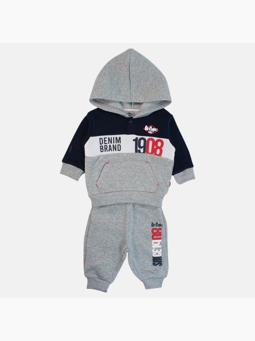 Lee Cooper - Completo felpa con cappuccio e pantalone jogging neonato - Kiabi Lee Cooper - Completo felpa con cappuccio e pantalone jogging neonato - Kiabi