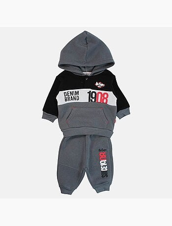 Lee Cooper - Completo felpa con cappuccio e pantalone jogging neonato