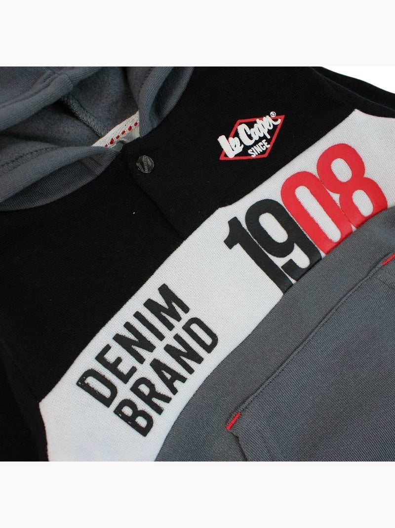 Lee Cooper - Completo felpa con cappuccio e pantalone jogging neonato Grigio scuro - Kiabi