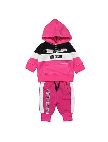 Lee Cooper - Completo felpa con cappuccio e pantaloni jogging neonato