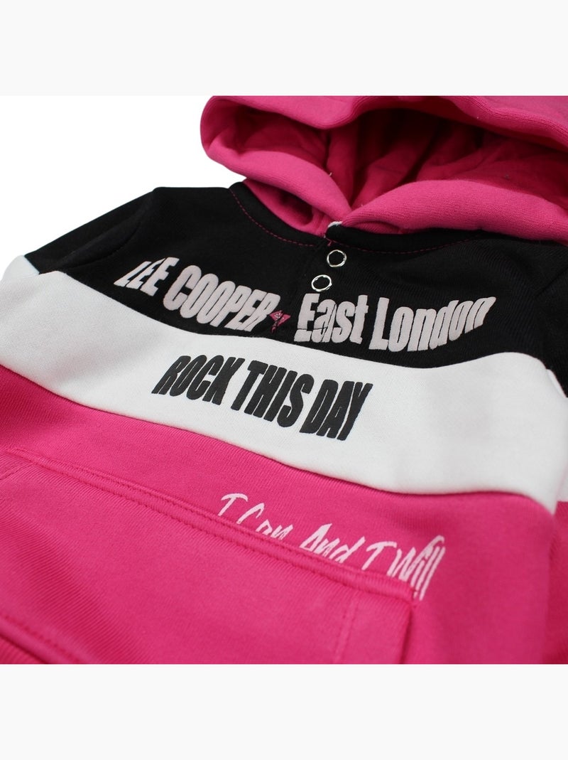 Lee Cooper - Completo felpa con cappuccio e pantaloni jogging neonato Rosa fucsia - Kiabi